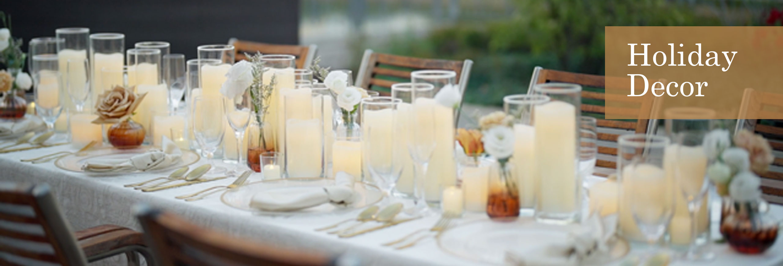 Holiday decor table wood table