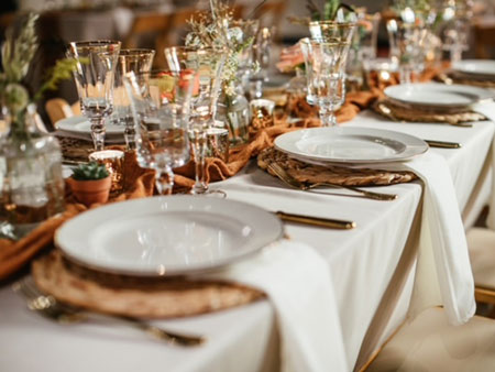 table setting barnwood