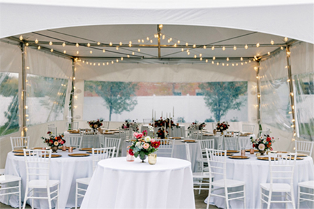 outdoor wedding tent