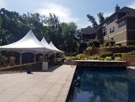 backyard tents poolside